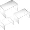 Clear Acrylic Risers For Jewelry Showcase Display Stands Kit 22 Pcs